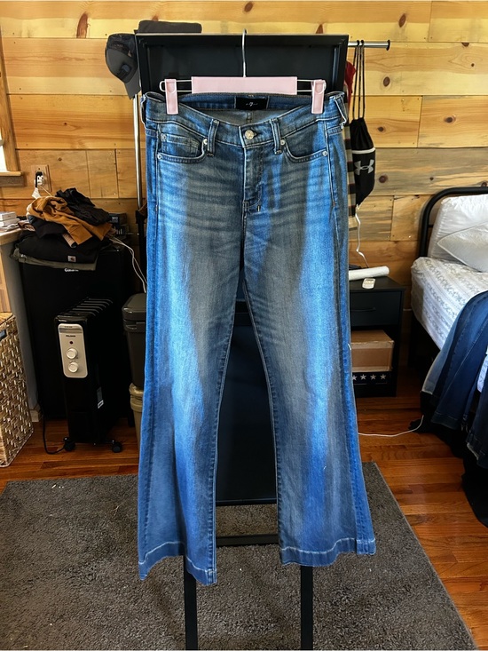 Free People Denim - Free People Vintage Wash Blue Flare Jeans